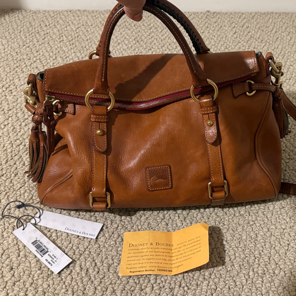 Dooney & Bourke Tan Leather Satchel
